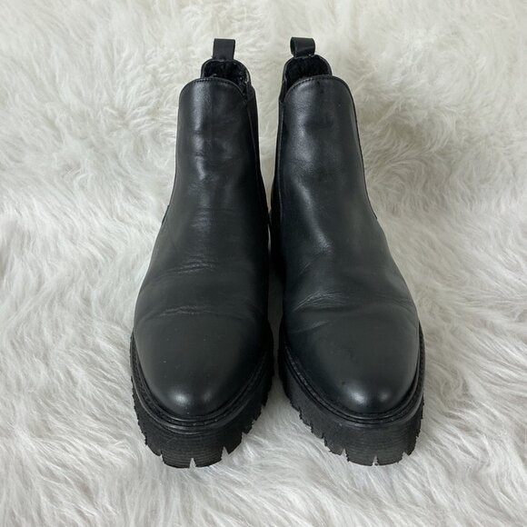 Freda Salvador Susana Genuine Shearling Lined Chelsea Boot 7.5 - Picture 2 of 9